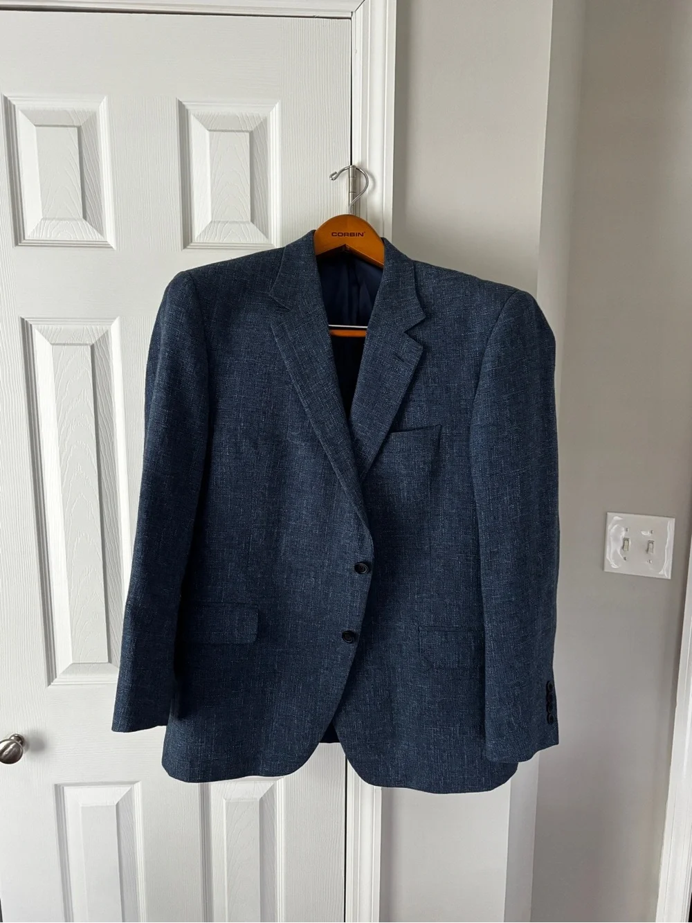 Classic Navy Textured Sport Coat - Brand: